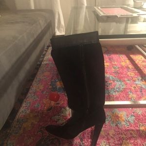 MICHAEL Kors Black Harness Slouch Suede Boot